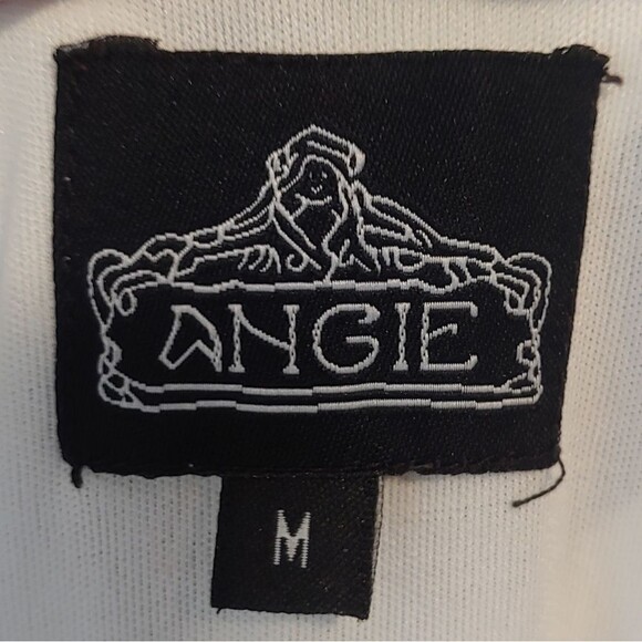 Angie Brown & Cream Striped Midi Dress Sz M - Picture 6 of 8